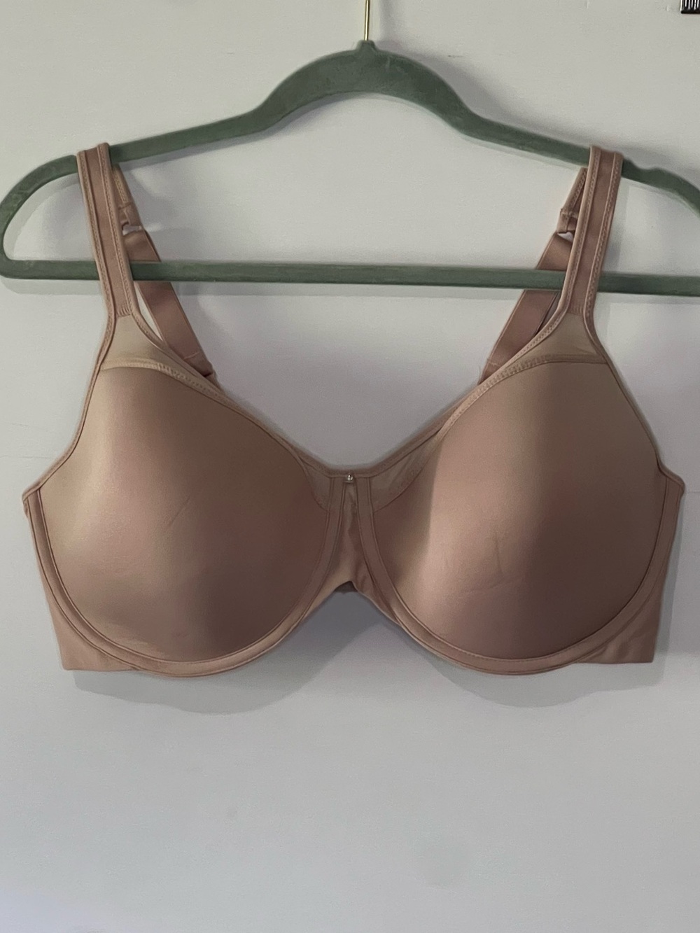 Bali One Smooth U Underwire T-Shirt Bra 3439 Size 42D Beige Convertible Straps